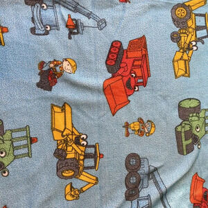 VTG Bob The Builder Flannel Comforter Duvet Bedding 60" X 80" Construction 2001